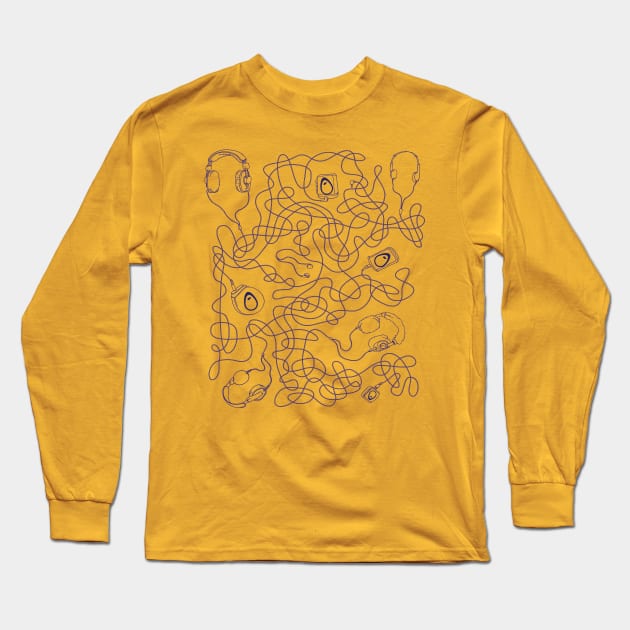 Podcast maze Long Sleeve T-Shirt by The HappyGoLukky Podcast